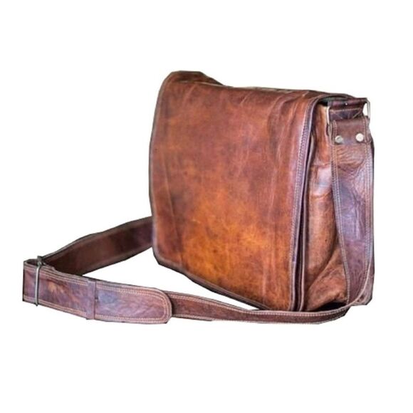 COPY - Genuine Leather Messenger/Crossbody Bag - Picture 1 of 6